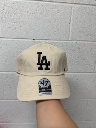 LA Dodgers, '47 Brand Clean Up Hat, Off-White