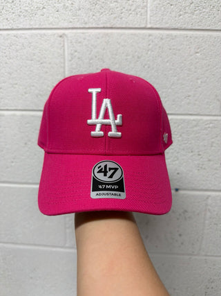 LA Dodgers, '47 Brand Clean Up Hat, Fuscia