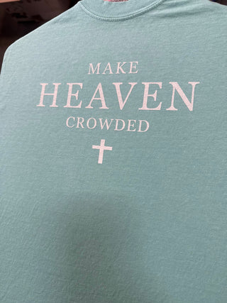 Make Heaven Crowded Unisex Graphic Tee, Aqua