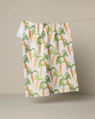 Geometry Tea Towel, Happy Carrots