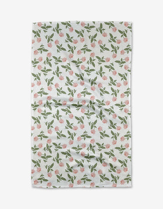 Geometry Tea Towel, Wildflower Vine Blush