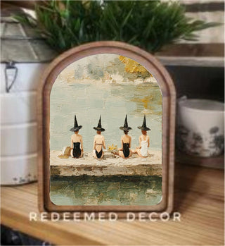 Lake Witches Summerween Arch Framed Art 6x8"