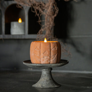 3.75" Jack-O-Lantern 3D Flame Candle, Orange
