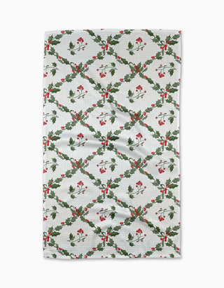 Geometry Tea Towel, Christmas Lattice
