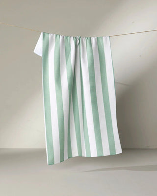 Geometry Tea Towel, Mistletoe Striped