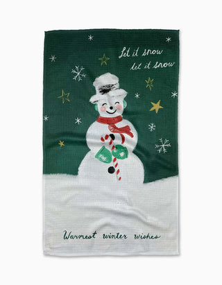 Geometry Tea Towel, Vintage Snowman