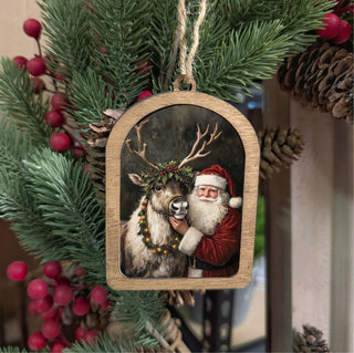 Canvas Arch Ornament Classic Santa