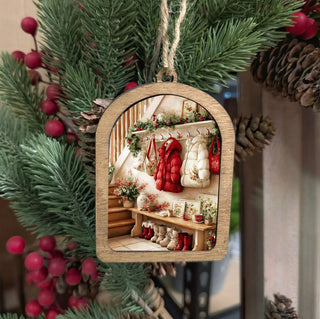 Canvas Arch Ornament Cozy Christmas Coats