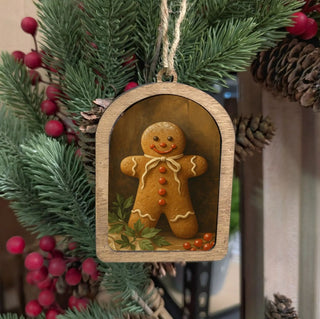 Canvas Arch Ornament Gingerbread Man