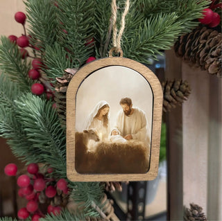 Canvas Arch Ornament Nativity