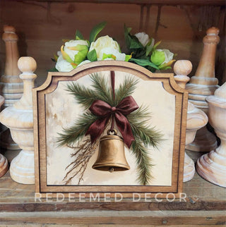 Christmas Bell Provincial Framed Art, 9" x 10"