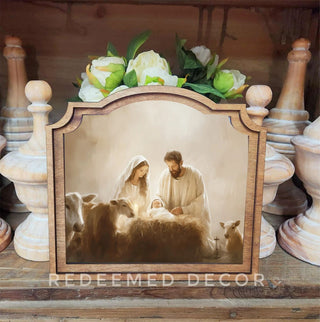 Nativity Provincial Framed Art, 9"x 10"