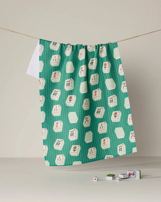 Geometry Tea Towel, Mahjong Tile Flow