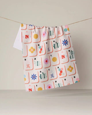 Geometry Tea Towel, Mahjong Tile Toss
