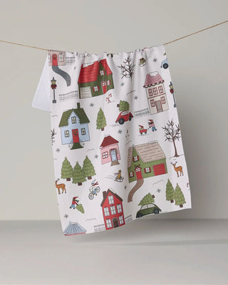 Geometry Tea Towel, Winter Village