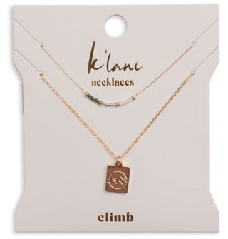 K'LANI "Climb" Gold Mountain Necklace Set