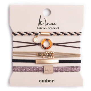K'LANI "Ember" Tortoise Shell Ring Charm with Gold, Browns & Neutrals