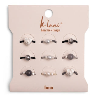 K'LANI "Luna" Silver & Cool Toned Hair Tie Rings