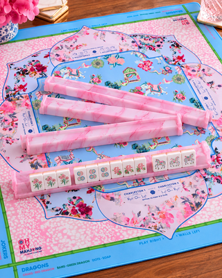 OH MY MAHJONG Pink Quartz Rack and Pusher Set