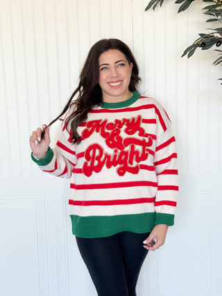 Merry Christmas Stripe Sweater