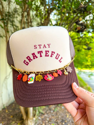 *PRE ORDER* Stay Grateful Tan/Brown Trucker