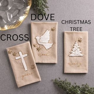 Holiday Themed Embroidered Towel