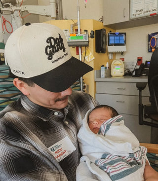 Dad Gang Hat, Cream and Black