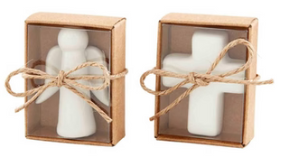 Pocket Ceramic Angel or Cross