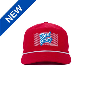 Dad Gang Hat, Retro Logo Red White Blue