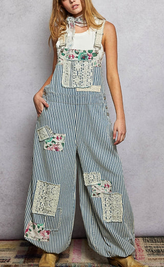The Vintage Ticking Stripe Overalls