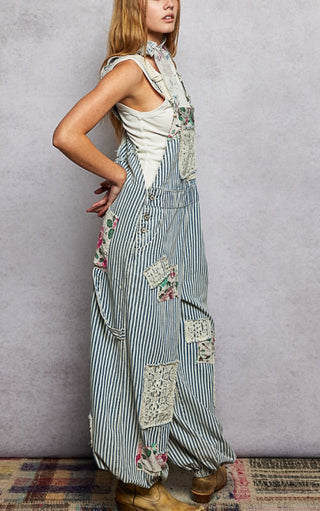 The Vintage Ticking Stripe Overalls