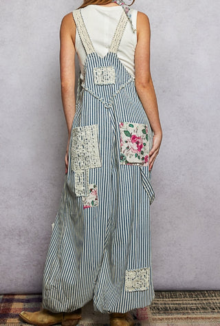 The Vintage Ticking Stripe Overalls