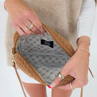 Suede Woven Willow Camera Crossbody Bag-Crossbody Bag-Pretty Simple