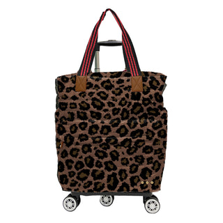 Tenley Quilted Tote Roller Bag in Leopard
