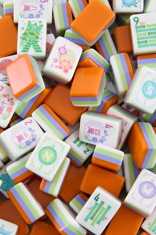 OH MY MAHJONG Papaya Spritz Mahjong Tiles