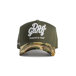 Dad Gang Hat, DG Duck Camo - Olive Green