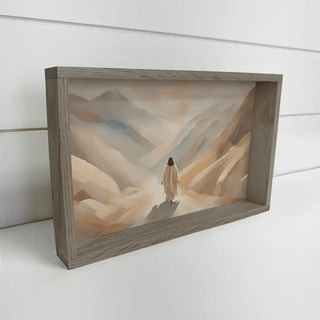 Jesus Christ in the Mountain Valley - Jesus Canvas Art 12x18"