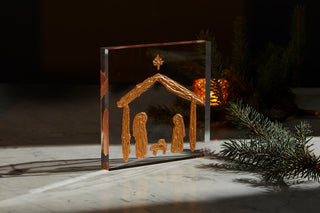 Acrylic Nativity Plaque - The Farmhouse