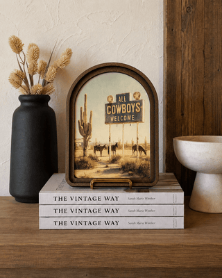 All Cowboys Welcome Arch Framed Art 6x8" - 420 Home Decor - The Farmhouse