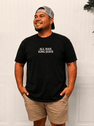 All Hail King Jesus Unisex Graphic Tee, Black - 120 Graphic Tees - The Farmhouse