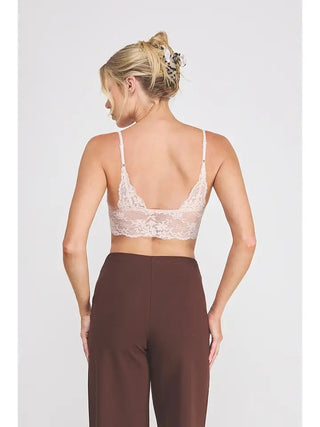 ALLIE ROSE Women's Blush Petal Lace Bralette - 250 Activewear + Lounge - The Farmhouse