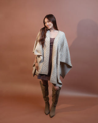 ALLIE ROSE Women's Harvest Plaid Wrap Poncho - 160 Outerwear - The Farmhouse