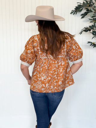 Amelia Printed Top - 110 Blouses - The Farmhouse