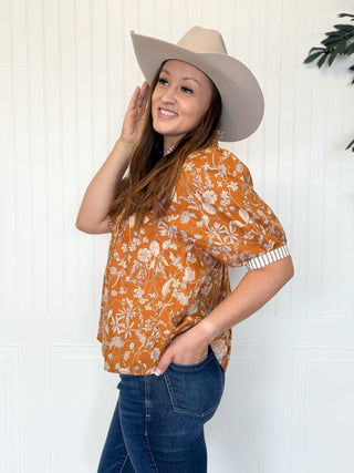 Amelia Printed Top - 110 Blouses - The Farmhouse
