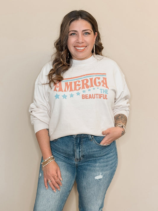 America The Beautiful Graphic Sweatshirt - The Farmhouse