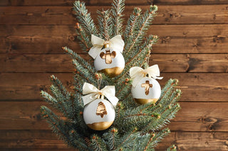 Angel Gold Painted Ball Ornament - The Farmhouse