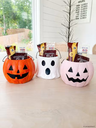 Orange Jack-O-Lantern Mini Treat Bucket