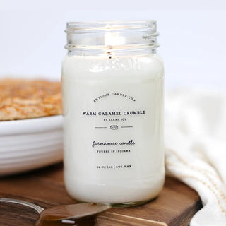Antique Candle Co. - Warm Caramel Crumble 16oz Candle - 410 Candles & Scents - The Farmhouse
