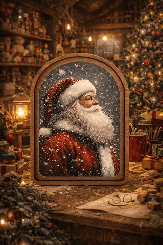 Antique Santa Arch Framed Art 6x8" - 420 Home Decor - The Farmhouse