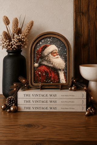 Antique Santa Arch Framed Art 6x8" - 420 Home Decor - The Farmhouse